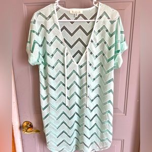 Francesca’s mint green swimsuit cover up